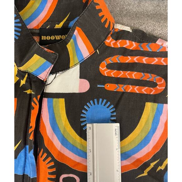 Nooworks Long Sleeve Jumpsuit Sz XS Funky Artsy Black Red Magician - Picture 5 of 6